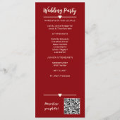 Heartfelt Blooms Hochzeitsprogramm Programm (Rückseite)