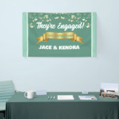 Heartfelt Custom Engagement Party Banner (Messeveranstaltung)