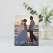 HEARTFELT DANKS Foto Wedding Vielen Dank Postkarte (Stehend Vorderseite)