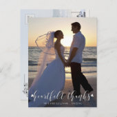 HEARTFELT DANKS Foto Wedding Vielen Dank Postkarte (Vorne/Hinten)
