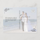 HEARTFELT DANKS Foto Wedding Vielen Dank Postkarte (Rückseite)
