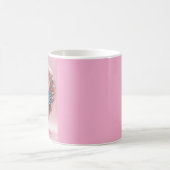 "Heartfelt Elegance: Pink Peacock Tasse" Kaffeetasse (Mittel)