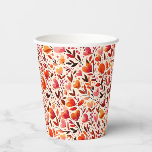 Heartfelt Elegance: Valentine's Day Paper Cup Pappbecher (Rückseite)
