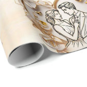 "Heartfelt Embrace" Geschenkpapier (Rolleneckpunkt)