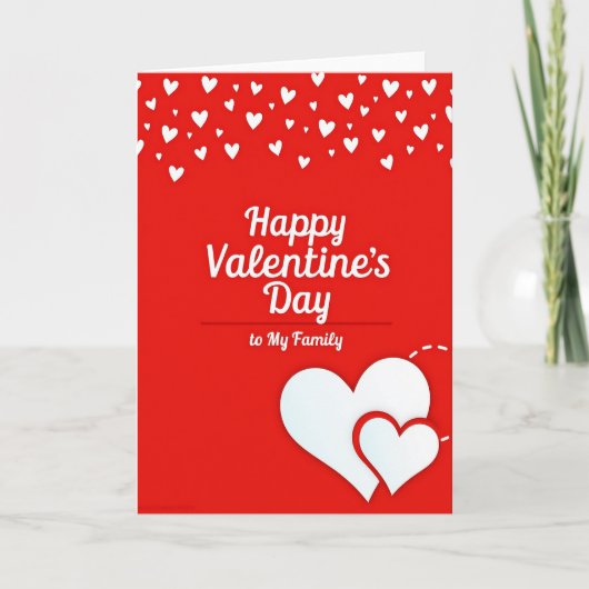Heartfelt Family Valentines Card Karte (Vorderseite)