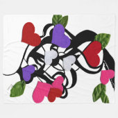 "Heartfelt" Fleecedecke, groß Fleecedecke (Vorderseite (Horizontal))