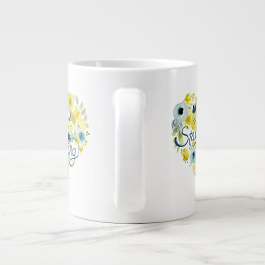 Heartfelt Floral I Jumbo-Tasse (Rückseite)