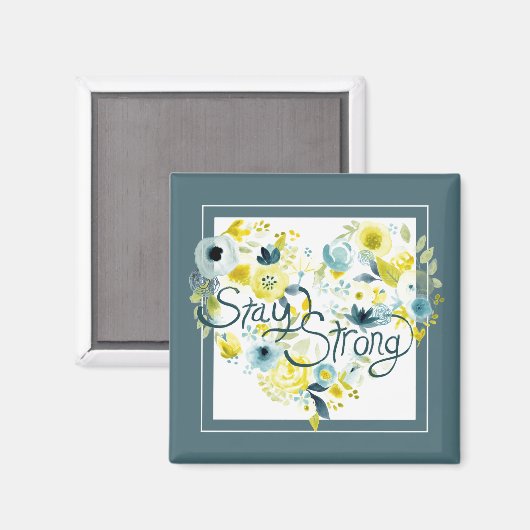 Heartfelt Floral I Magnet (Vorderseite/Rückseite)