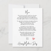 Heartfelt Gedicht Moderne Muttertag (Vorderseite)