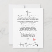 Heartfelt Gedicht Moderne Muttertag (Vorderseite)
