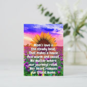 (Heartfelt Gedicht) Werbegeschenk | Mama zur Sonne Postkarte (Stehend Vorderseite)
