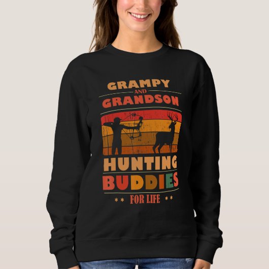 Heartfelt GRAMPY Grandson Buddies For Life Hunting Sweatshirt (Vorderseite)