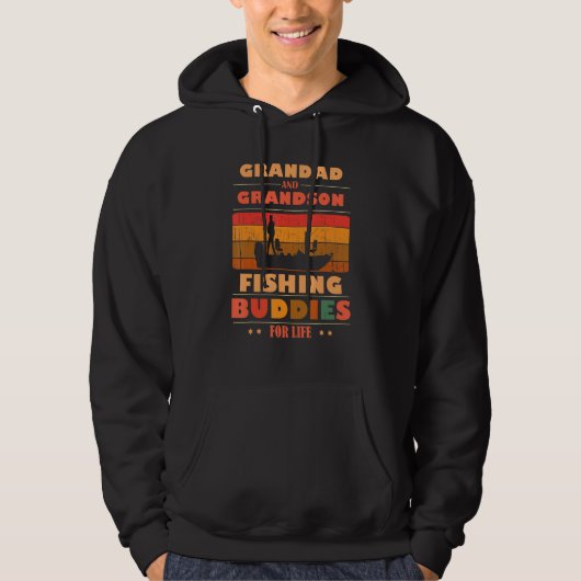 Heartfelt Grandad Grandson Buddies For Life Fishin Hoodie (Vorderseite)