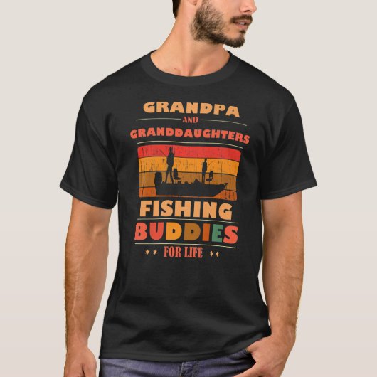 Heartfelt GRANDPA Granddaughters Buddies For Life  T-Shirt (Vorderseite)
