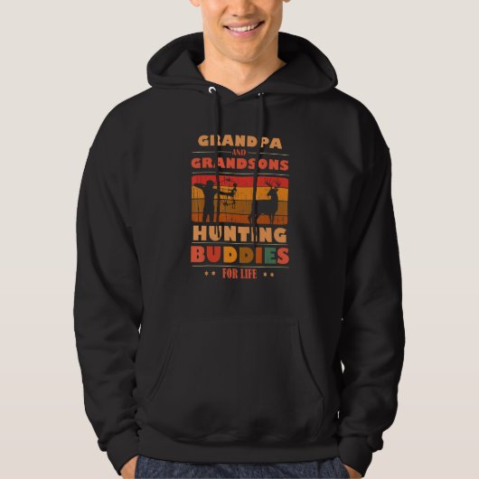 Heartfelt GRANDPA Grandsons Buddies For Life Hunti Hoodie (Vorderseite)