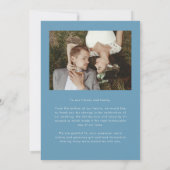 Heartfelt Gratitude Wedding Multi Photo Denim Blue Dankeskarte (Rückseite)