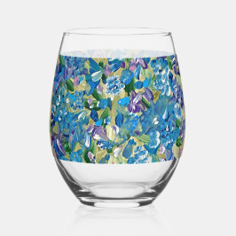 Heartfelt Hydrangea Floral Weinglas Ohne Stiel