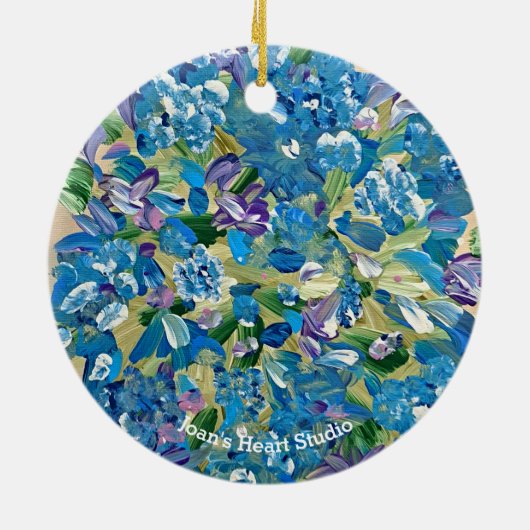 Heartfelt Hydrangea Ornaments Keramik Ornament (Hinten)