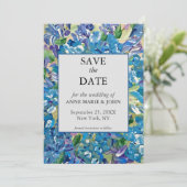 Heartfelt Hydrangea QR Code Hochzeit speichern das Save The Date (Stehend Vorderseite)