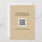 Heartfelt Hydrangea QR Code Hochzeit speichern das Save The Date (Rückseite)