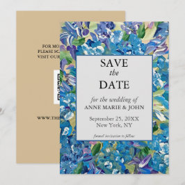 Heartfelt Hydrangea QR Code Hochzeit speichern das Save The Date