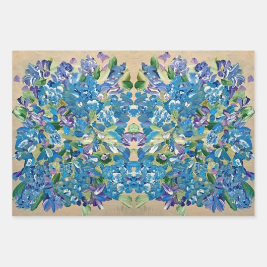 Heartfelt Hydrangea Wrapping Paper Geschenkpapier Set (Vorderseite 3)