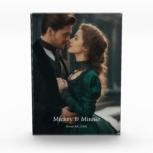 Heartfelt In Loving Memory Custom Photo Block (Vorderseite)