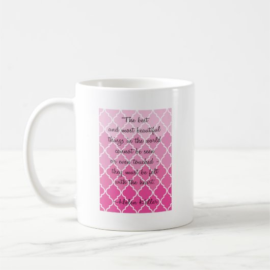 Heartfelt Keller Quote Kaffeetasse (Links)