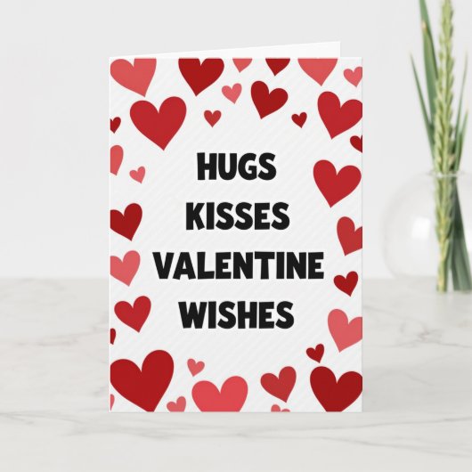 Heartfelt Kisses Valentine Card Karte (Vorderseite)