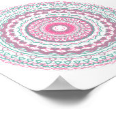 Heartfelt Mandala Kaleidoscope Pattern Poster (Ecke)