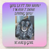 Heartfelt Memorial Fur Baby Lila Green Pink Getränkeuntersetzer (Vorderseite)