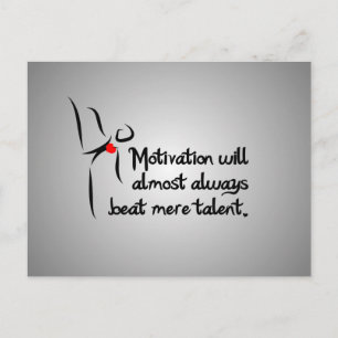 Heartfelt Motivation Tanz Postkarte