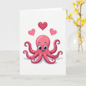 Heartfelt Octopus Art Card Karte (Gelbe Blume)
