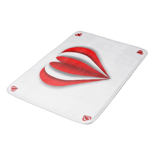 Heartfelt Origami Badematte (Schrägansicht)