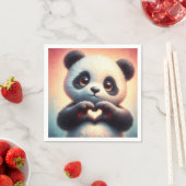 Heartfelt Panda Serviette (Beispiel)