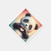 Heartfelt Panda Serviette (Ecke)