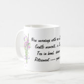 Heartfelt Quote for Retirement Elegant Wildflower  Kaffeetasse (Vorderseite Links)