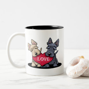 Heartfelt Scottish Terrier T - Shirt Zweifarbige Tasse