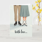 Heartfelt Skaters Love Card Karte (Gelbe Blume)