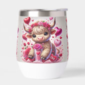Heartfelt Sweet Highland Kuh Stemless Wine Tumbler (Links)