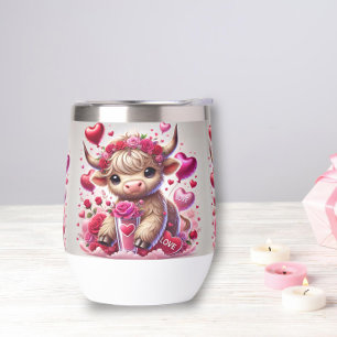 Heartfelt Sweet Highland Kuh Stemless Wine Tumbler