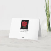 Heartfelt Sympathy Rose Card - Silver Grace Karte (Rückseite)