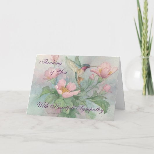 Heartfelt Sympathy - Sympathy Card Karte (Vorderseite)