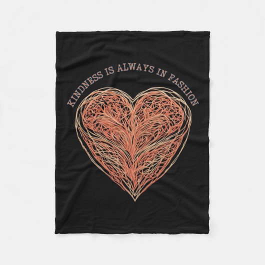 Heartfelt Threads Kindness Fashion Statement Stick Fleecedecke (Vorderseite)