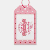 Heartfelt Valentins rote und romantische Botschaft Geschenkanhänger (Vorderseite)