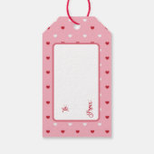 Heartfelt Valentins rote und romantische Botschaft Geschenkanhänger (Rückseite)