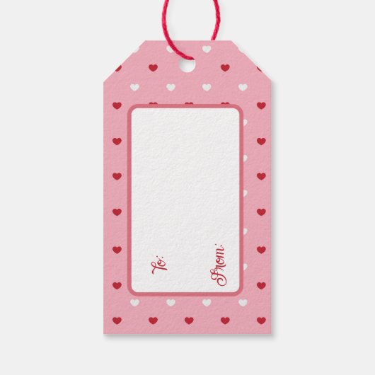 Heartfelt Valentins rote und romantische Botschaft Geschenkanhänger (Rückseite)