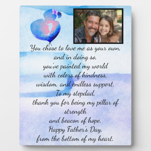 Heartfelt Vathers' Day tabletop plaque Fotoplatte (Vorderseite)