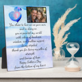 Heartfelt Vathers' Day tabletop plaque Fotoplatte (Seite)