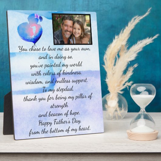 Heartfelt Vathers' Day tabletop plaque Fotoplatte (Seite)